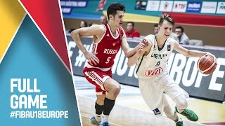 Lithuania v Russia  Full Game  Quarter Final  FIBA U18 European Championship 2016 [upl. by Kenzie]