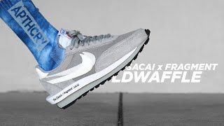 Sacai x FRAGMENT x Nike LD Waffle Light Smoke Grey REVIEW [upl. by Brandi519]