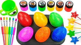 Satisfying Video Rainbow Mixing All Lollipop amp Color EGGS From Rainbow Magic Candy amp Cutting ASMR [upl. by Rolyab]