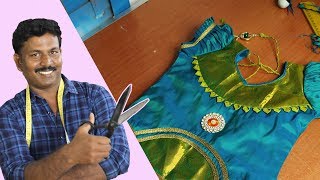 Simple amp Grand Pattu Pavadai Sattai  Cutting amp Stitching  Tailor Bro [upl. by Tammie824]