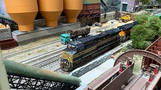 61724 Mixed NS amp BNSF Power Bring Ethanol Train Through Paper Mill [upl. by Asiled30]