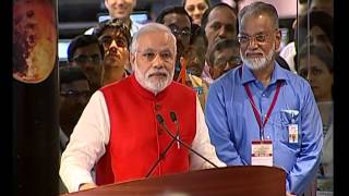 PM witnesses insertion of Mars Orbiter Mission into Martian orbit at ISRO Full event [upl. by Ennairek525]