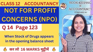 Q 14 Page 123 NPO 12th Accounts  12th Accounts Maharashtra Board Chapter 2 NPO  Pooja Kela [upl. by Linis]