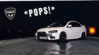 MAKING POPCORN with Mitsubishi Lancer Ralliart Exhaust [upl. by Idden651]