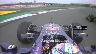 Vettel passed by a lapped Caterham Kamui Kobayashi Chinese GP 2014 [upl. by Ryann718]