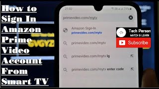 How to Sign In Amazon Prime Video Account from Smart TV [upl. by Koenraad]