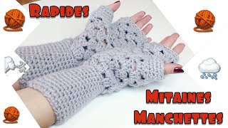 Mitaines au Crochet Femme Enfant Tuto facile en français  Explications et Fiche  Toutes tailles [upl. by Ripley]