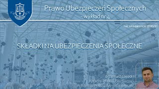 Składki na ubezpieczenia społeczne ubezpieczenia społeczne  wykład 4 [upl. by Wilkens]