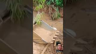 excavator and fish farming hitachi construction subscribe shorts funny [upl. by Fretwell474]