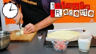 1 Minute 1 Recette  Flammekueche [upl. by Anilorak811]