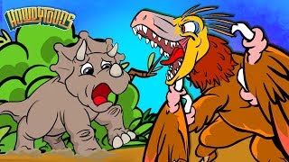 Quicksand Triceratops Vs Velociraptor  Dinosaur Songs from Dinostory by Howdytoons S2E6 [upl. by Adnoraj]