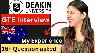 Deakin GTE Interview Questions  GTE Interview Questions and Answers  australiastudyvisa deakin [upl. by Kenzi]