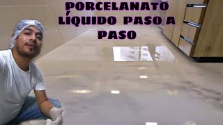 Porcelanato Liquido Paso a Paso 2020 Efecto Mármol resinaepoxica [upl. by Eiramait]