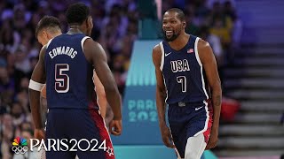 Kevin Durant showcases RUTHLESS efficiency in Team USA win over Serbia  Paris Olympics  NBC Sports [upl. by Hogue50]