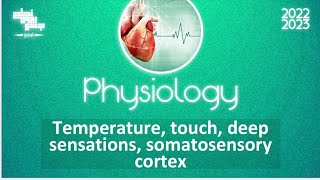 L5 Temperature touch deep sensations and somatosensory cortex physiology [upl. by Eednam]