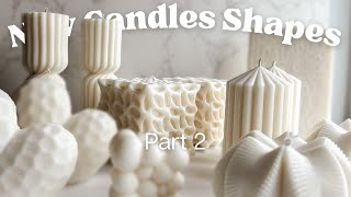 Wicking pouring and demoulding Soy wax decorative candles  New candle shapes  part 2 [upl. by Noirred]