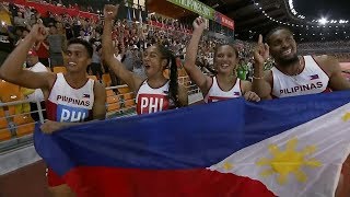 Redemption for Eric Cray PH team in mixed relay  2019 SEA Games [upl. by Kifar]