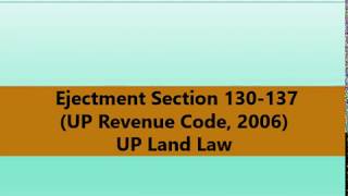 Ejectment S 130137 UP Land Revenue Code 2006 [upl. by Enram197]