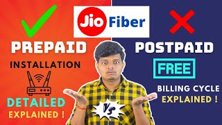 Jio Fiber Prepaid Vs Postpaid Which is Better   Jio Fiber Installation Detailed Explained [upl. by Alvie]