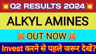 Alkyl Amines Q2 Results 2023 🔴 Alkyl Amines Results 🔴 Alkyl Amines Share Latest News [upl. by Parnas197]