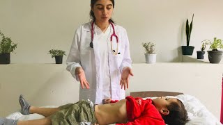 Evaluación de abdomen examen práctico niños  semiología I [upl. by Niwrek]