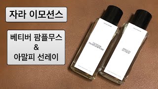 첫인상 자라 이모션스 베티버 팜플무스  아말피 선레이 Zara Emotions Vetiver Pamplemousse amp Amalfi Sunray [upl. by Dolloff]