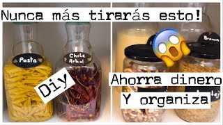 Diy Reutilizar Frascos Ideas para organizar Alacena o despensa 2018 [upl. by Akinam]