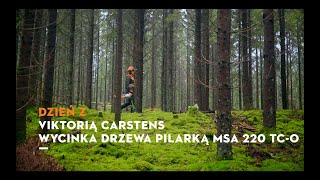 DZIEŃ Z Viktorią Carstens  zawodową arborystką🌳pilarka MSA 220 T [upl. by Wolenik]