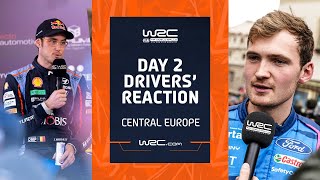 Day 2 Drivers Reaction  WRC Central European Rally 2023 [upl. by Jaunita900]