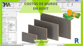 Costo de m2 de muros en Revit  Tabla de muros y costos en Revit  Revit Tutorial [upl. by Acus]