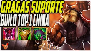 GRAGAS é o MELHOR SUPORTE do META para SUBIR de ELO  GRAGAS WILD RIFT TOP 1 CHINA BUILD [upl. by Oremar]