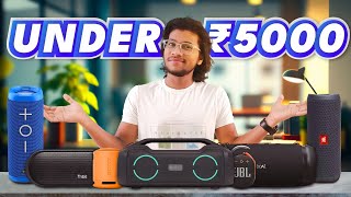 😲Top 5 BEST Bluetooth Speakers Under ₹5000 2024 Guide👌 [upl. by Oruasi]