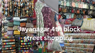 Vlog17 Jayanagar 4th block street shoppingnew year collections kurthas starting 200 shopping [upl. by Aimak]