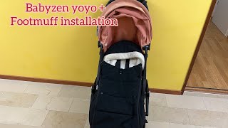 Babyzen yoyo footmuff installation  yoyo 6 [upl. by Noevart]