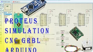 Proteus Simulation CNC GRBL Arduino Part 3 [upl. by Inod759]