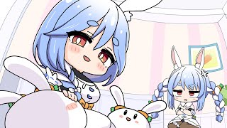 PekoMama taking over Pekora’s channel with mommy roleplaying【Hololive AnimatedClipEng sub】【Pekora】 [upl. by Yelsna]