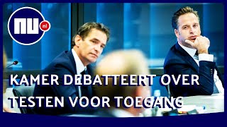 Tweede Kamer debatteert over wetsvoorstel toegangstesten  NUnl [upl. by Falk]