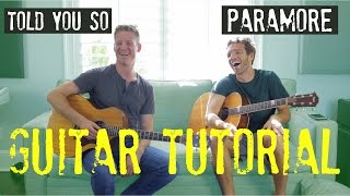 Paramore  Told You So  GUITAR TUTORIAL guitar lead  chords [upl. by Madel392]