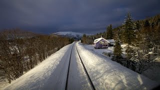 🇳🇴 Norway train ride cab view Nordland Railway Trondheim  Bodø winter [upl. by Corsetti564]