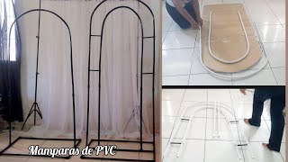 DIY😱Como hacer Mamparas de Tubo PVC con Doble Marco y Mampara Sencilla para FiestasEventosTutorial [upl. by Eelyak]