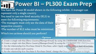 PL 300  Q41  Power BI Row Level Security RLS [upl. by Celie]