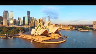 Drone Australia Gliding 025 Sydney Opera House Hyde Park Harbour Bridge DJI Mavic 4K Photography [upl. by Siroled]