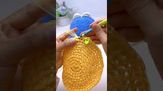 Crocheted hat 🎩 Crochet technique 뜨개질 모자 뜨개질 기법 crochet 뜨개질 tutorial shorts uncinetto [upl. by Elagiba]