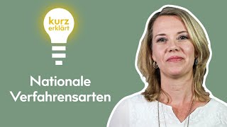 Nationale Verfahrensarten  Kurz erklärt 4  BI MEDIEN [upl. by Neeuq7]