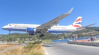 SKIATHOS 2019  LOWEST LANDING EVER The EUROPEAN ST MAARTEN 4K [upl. by Britt]