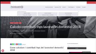 Contributi colf e badanti Inps calcolo contributi lavoratori domestici [upl. by Ahsilad]