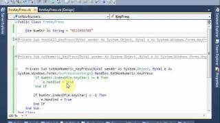 Lecture  007 KeyPress with SingleLineIF [upl. by Hnahym]