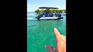 Nueva Paseadora 😍⛴️ por los Chinchorros de la Bahia de Salinas 🌴🇵🇷 hasta el Cayo Matias 💚 y sus Agua [upl. by Aiksa]