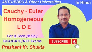 Homogeneous Linear Differential Equation EULERCAUCHY in Hindi [upl. by Maegan]