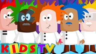 Five Mad Scientists  Nursery rhymes with actions for children  Kids Tv Nursery Rhymes [upl. by Tadio]